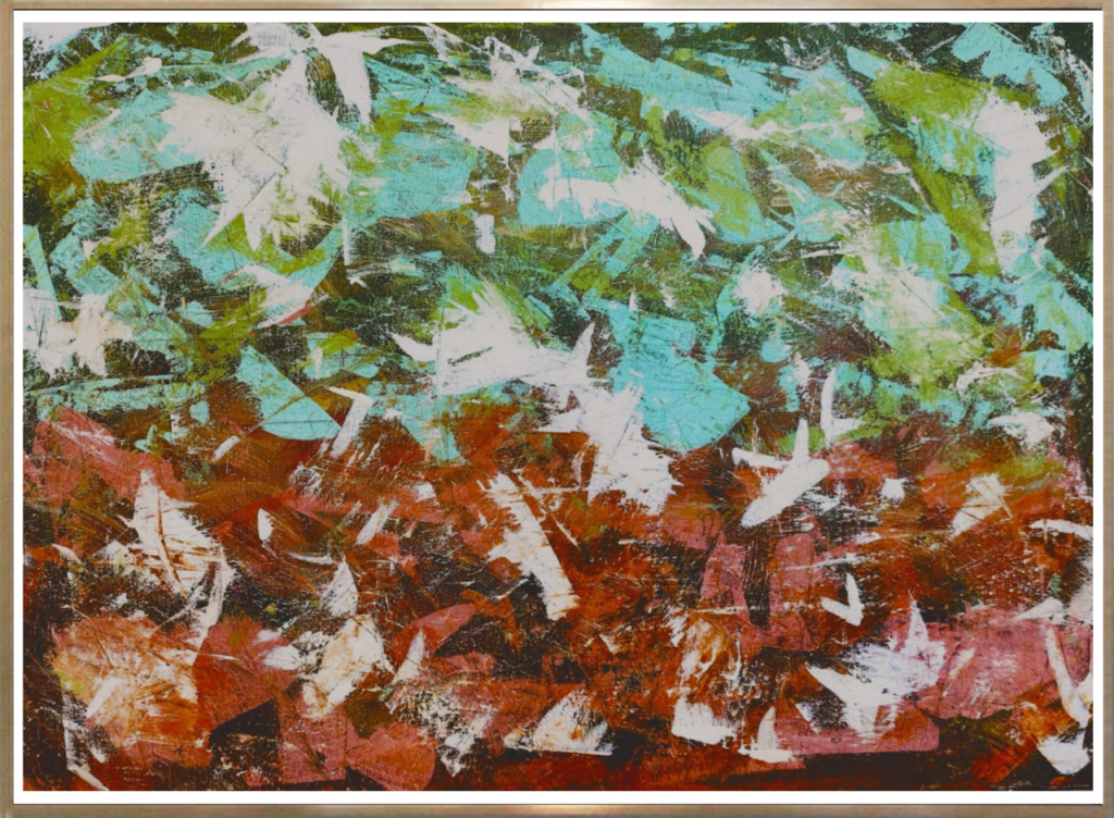 Steven John Thompson
Origami Aviary, 2022
acrylic on canvas
16 in x 20 in
$1,800 unframed